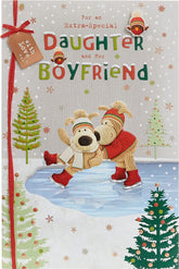 Boofle Ice Skating Daughter & Boyfriend Christmas Card